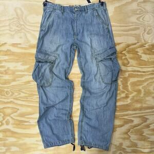 Vintage y2k sicko 19 baggy cargo light wash 2000s jeans